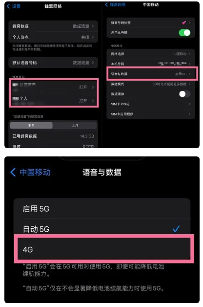 大安苹果手机维修分享iPhone14如何切换4G/5G? iPhone14 5G网络切换方法 